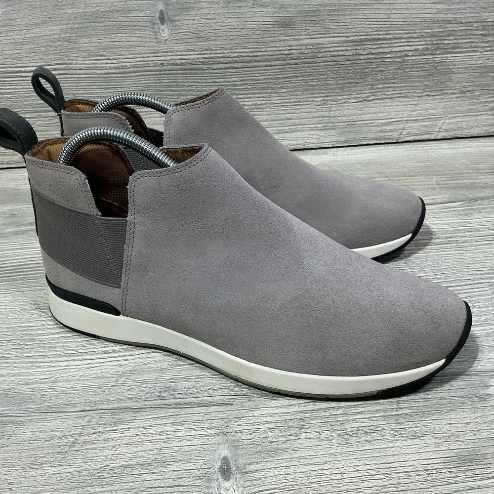 Vionic Women's Cece Light Grey Leather Casual Slip On Booties Size 9.5 Shoes